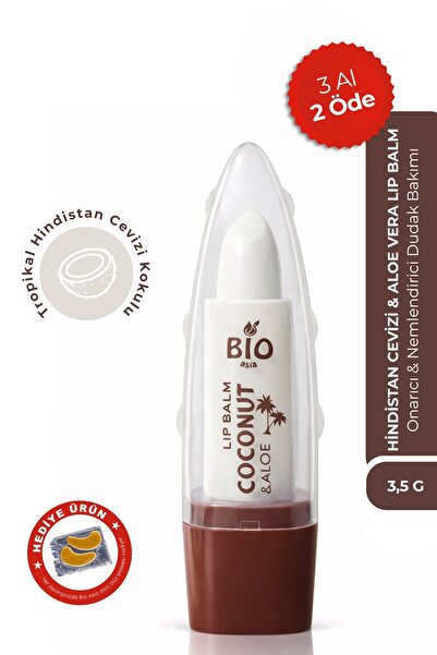 Bio Asia Hindistan Cevizi & Aloe Vera Lip Balm – Tropikal Koku, Onarıcı Nemle...