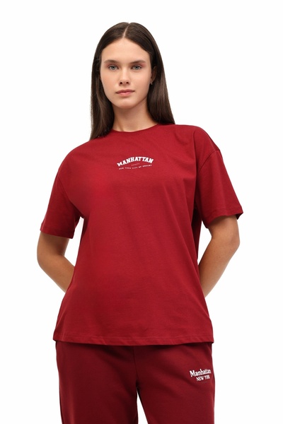 Kinetix WL 11BUD BTS-K16 5PR Bordo Kadın Kısa Kol T-Shirt