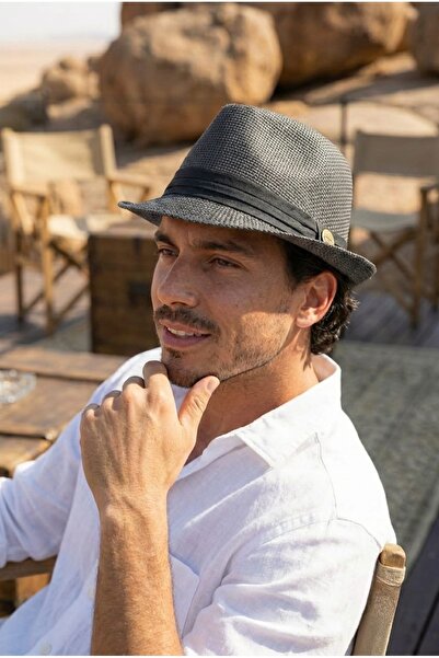 LAGRANZE قبعة صيفية من القش الفاخر جاكسون فورت للرجال