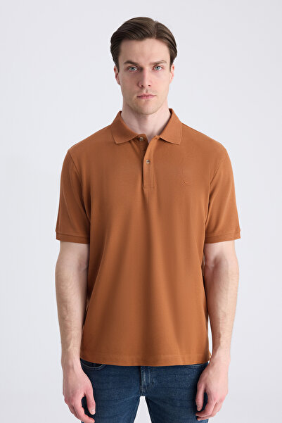 D'S Damat Μπλουζάκι Ds Damat Regular Fit με υφή κανέλας, 100% βαμβάκι