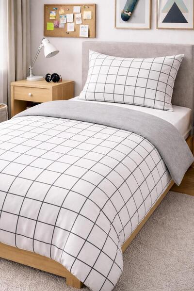 Eponj Home Junior Nevresim Seti Tek Kişilik Artus Gri