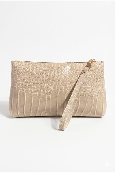 PurpleART Geanta de dama Crocodile Mink - Portofoliu Croco