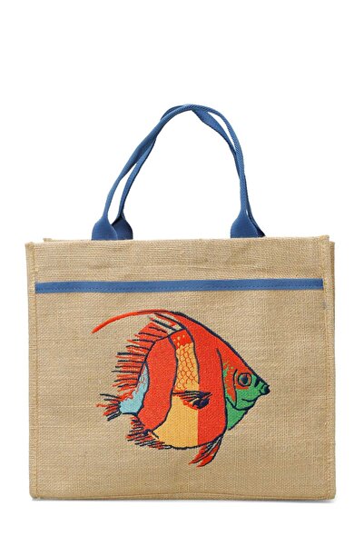 Butigo JUT NKS PLJ 5FX BLUE MULTI للنساء للشاطئ حقيبة سي