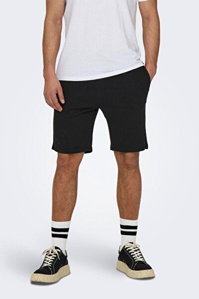 Only & Sons Ανδρικό μαύρο σορτς Neil Sweat 22015623 -02