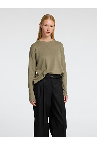 Selected Femme Strickpullover Leinenmix