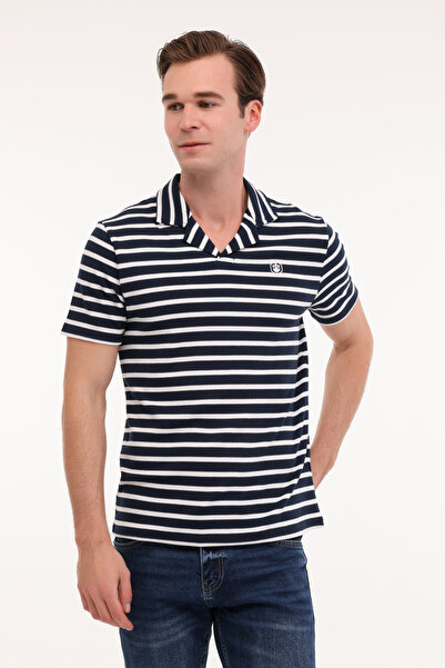 lumberjack ML THEO 12HL102 5FX Λευκό ανδρικό κοντομάνικο μπλουζάκι