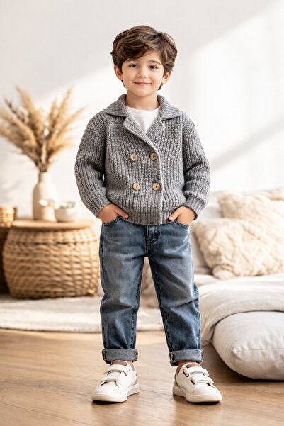 Minora سترة تريكو للأولاد من ثيسالونيكي باللون الرمادي