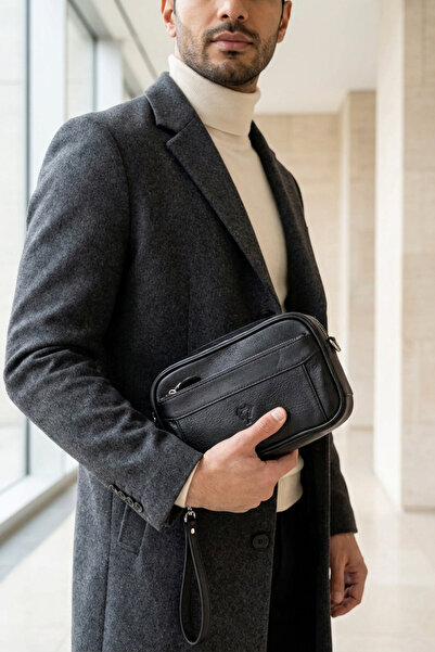 Fil Deri Geantă premium cu combinație, cu mâner, din piele naturală cu mai mu...