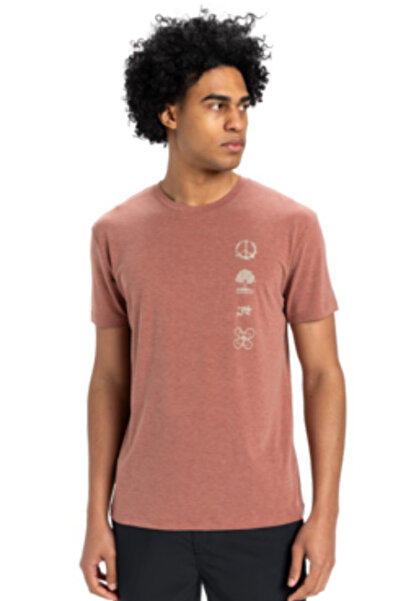 Quiksilver قميص COASTAL RUN SS K CAMEL للرجال بأكمام قصيرة