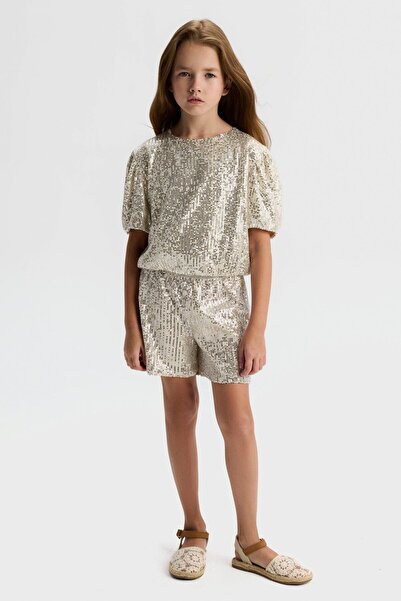 nk kids Kız 51352-Pullu Şort 8/14