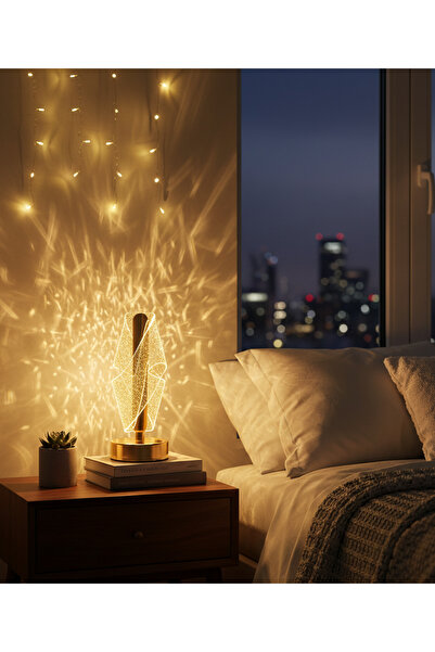 ledison مصباح طاولة مزخرف LED حلزوني