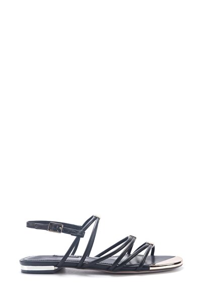 Nine West Γυναικεία φλατ σανδάλια MARCELA 5FX Μαύρα