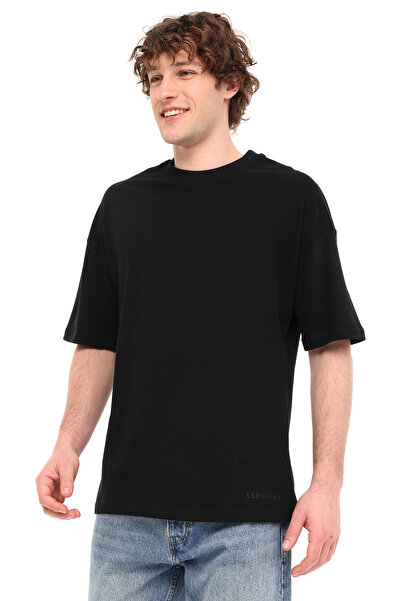 lumberjack MB ROS 11HS113 5FX Crna muška majica kratkih rukava T-shirt