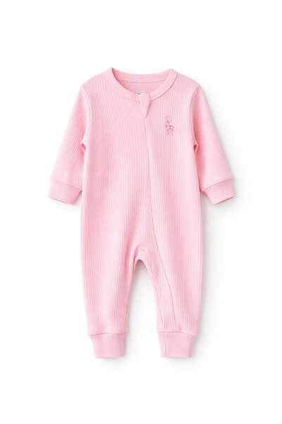 Bebessi UNİSEX BEBEK FİTİLLİ KUMAŞ FİL ARMALI TULUM GK111