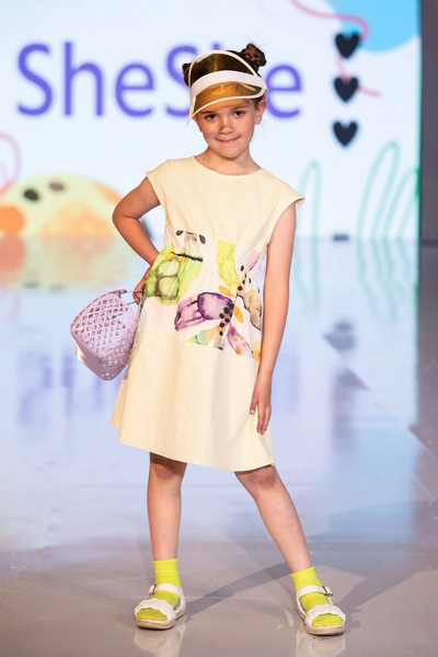 SheShe Φόρεμα για κορίτσια με υφή Sun Texture