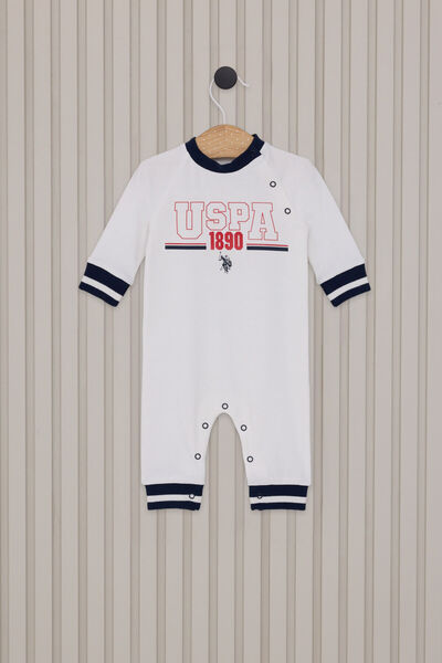 U.S. Polo Assn. Erkek Bebek Beyaz Tulum