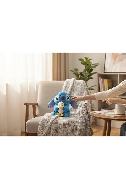 onestophube STITCH Ördekli Peluş Oyuncak 30 cm Yumuşak Kumaş