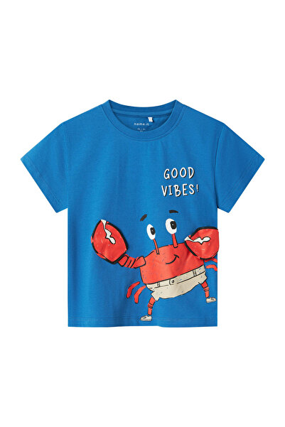 Name it Tricou cu mânecă scurtă pentru băiat Nmmfısh Nreg Ss Top Box Blue