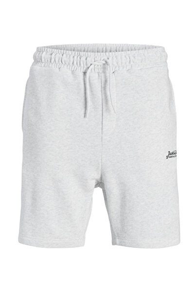 Jack & Jones JPSTGORDON BEAU SWEAT SHORTS MID BEYAZ MELANJ