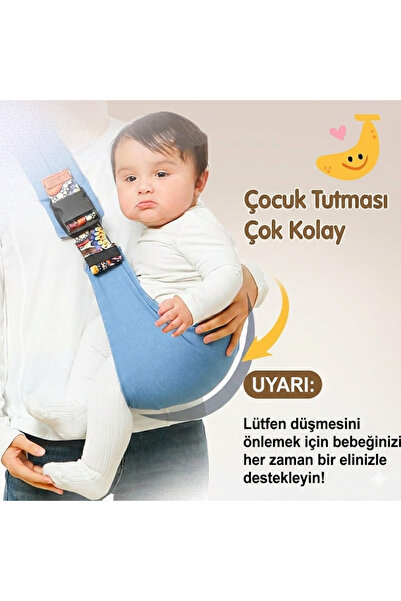 Baby Sling Carrier – Ayarlanabilir Bebek Taşıyıcı Askısı, Portatif ve Hafif, 4-14 KG Taşıma Kapasit