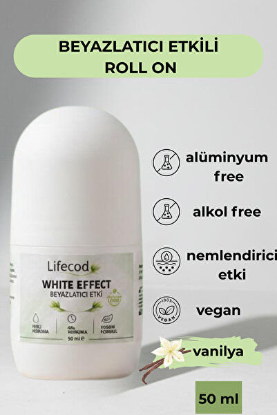 LİFE CODE Alüminyumsuz Beyazlatıcı Etkili Roll on 50 ml Vanilya Çiçeği Skin Care