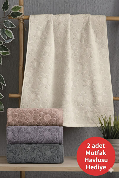 Altınbaşak 2.li mutfak havlusu hediyeli 4.lü Kutulu Set %100 Coton 50x90cm. L...