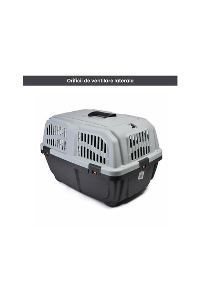 Generic Brand Cușcă transport animale, Skudo 4 Iata, Metal, Alb/Gri, 68x48x51 cm