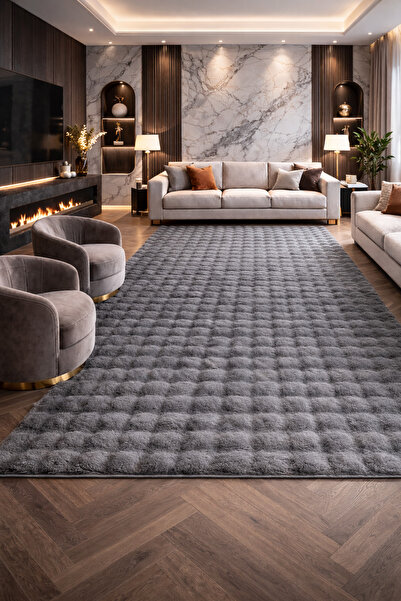 KEVLİNE Bubble Salon Mutfak Çocuk Odası Yolluk Kaymaz Taban Halı