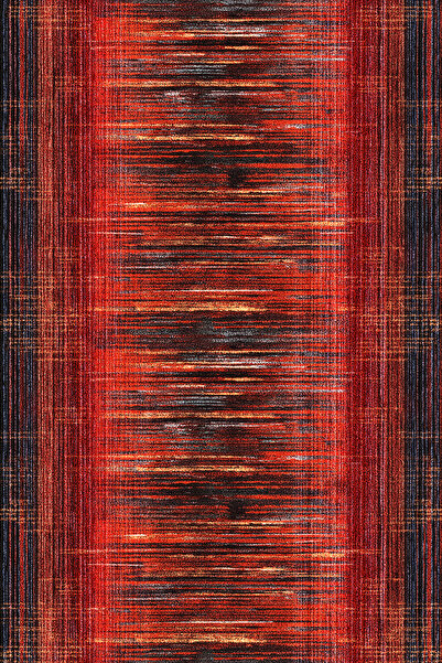 kilim home Κόκκινο Μαύρο Αφηρημένο Μοντέρνο Χαλί με Σχέδιο Πινελιάς - Ενεργητ...