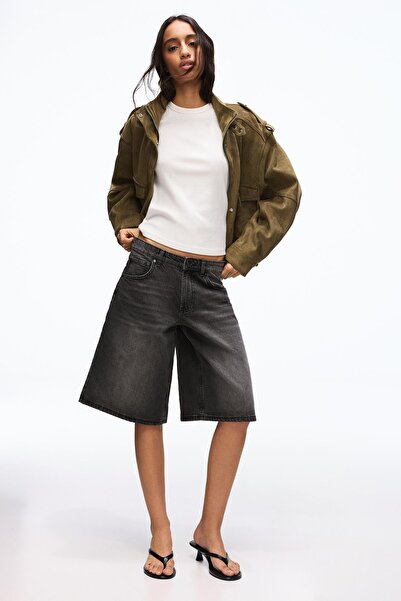 Bershka Baggy fit denim bermuda şort