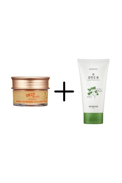 SKINFOOD Salmon Concealer (1) + Vege Garden Cleansing Foam Mugwort 150ml
