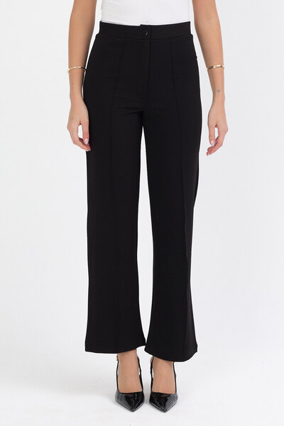 Geco Women's Premium High Waist Shaping / Sculpting Corded Fabric Flared Blac...