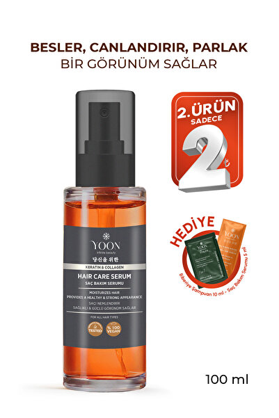 YOON Durulanmayan Saç Bakım Serumu, Kabarma Karşıtı, Saç Tellerini Nemlendire...