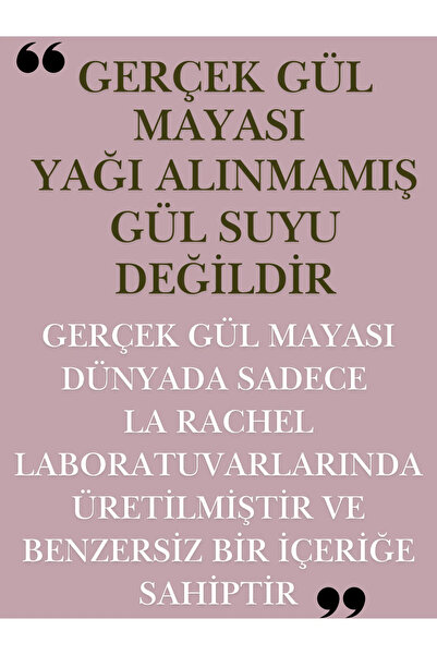 La Rachel Gerçek Gül Mayası Aydınlatıcı Ve Yenileyici Cilt Toniği
