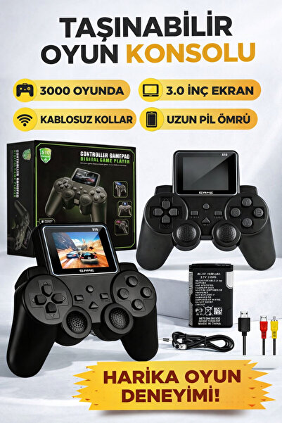 Spech Power Dijital Ekranlı Game Atari Oyun Konsolu 520 Oyunlu