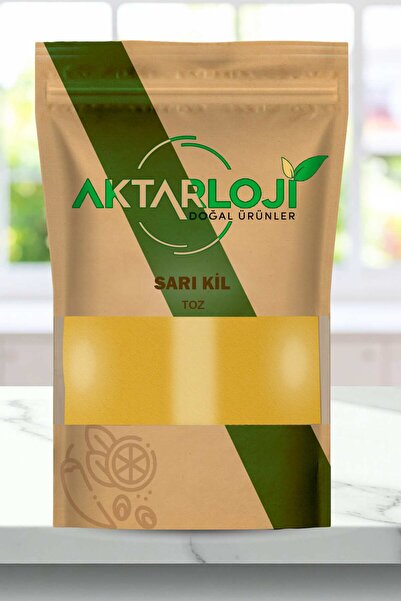 aktarloji 1 Kg Toz Sarı Kil – Doğal Cilt, Yüz ve Saç Maskesi / Yellow Gold Cl...