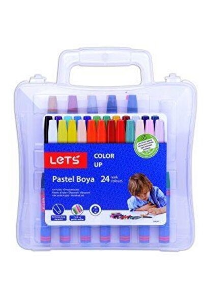 Lets طلاء باستيل في علبة بلاستيكية 24 لون