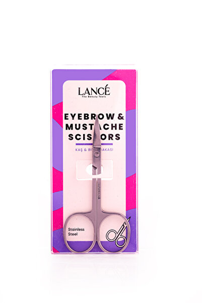 Lancé Professional مقص تشذيب الحواجب والشارب من لانس، ذو طرف منحني