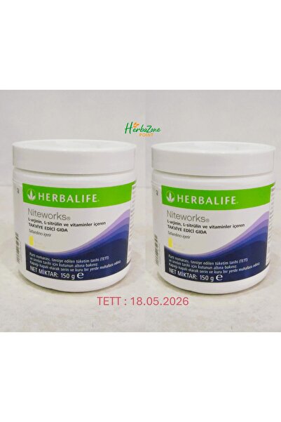 Herbalife Niteworks L-Arginin, L-Sitrülin ve Vitamin İçerikli Gece Formülü 2'...