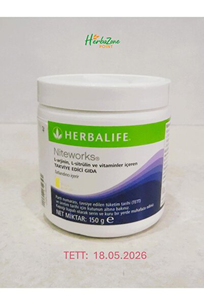 Herbalife Niteworks L-Arginin, L-Sitrülin ve Vitamin İçerikli Gece Formülü