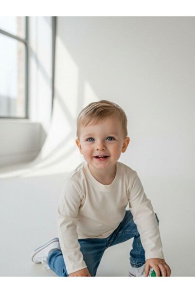 Zekids Λεπτό μακρυμάνικο βαμβακερό παιδικό μπλουζάκι - Basic