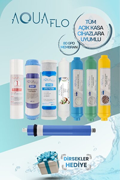 AQUAFLO Açık Kasa 8li Filtre Seti Gaclı Standart Membran