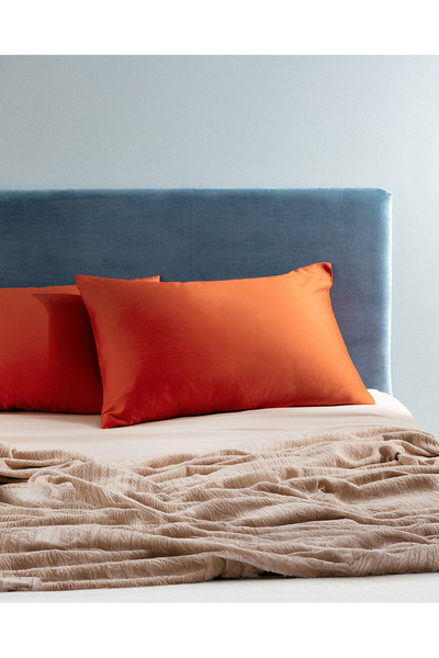 Madame Coco Față de pernă Ciel 100% bumbac satinat 2 piese - portocaliu