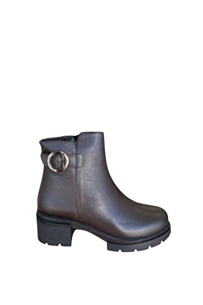 Castle Black YLDZ-27362-1 Γυναικείες κλασικές μπότες από γνήσιο δέρμα καφέ