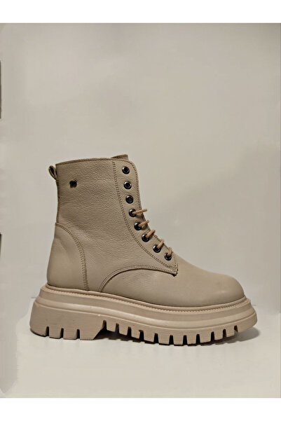 Castle Black YLDZ-27400-1 Kadın Hakiki Deri Bot bej