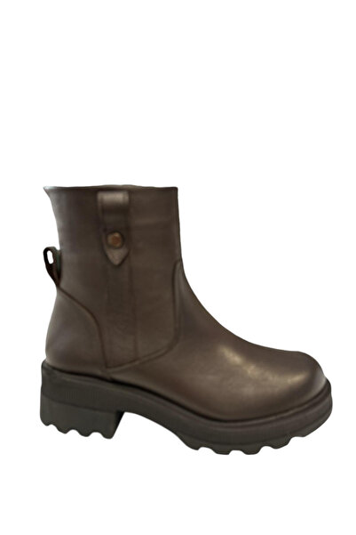 Castle Black YLDZ-212581-1 Γυναικείες κλασικές μπότες από γνήσιο δέρμα καφέ