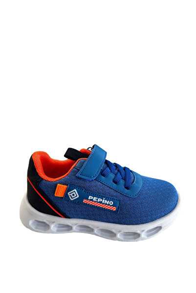 pepino Pantofi sport albaștri pentru băiat - Py23-1213, Saks Phosphor Orange
