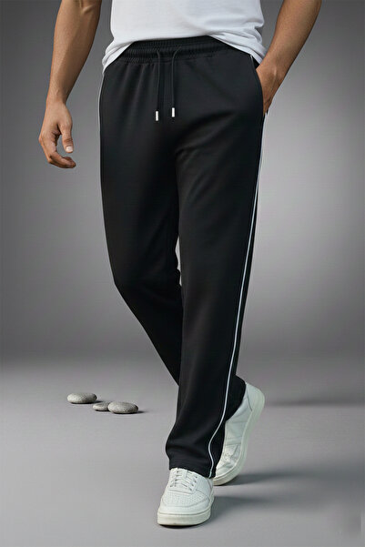 OXVİN Παντελόνι φόρμας με ίσια πλαϊνή ραφή, φαρδιά μπατζάκια, 2 κλωστές, μεσα...