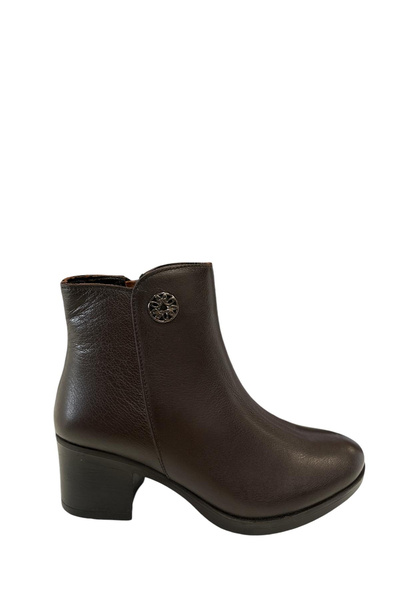 Castle Black YLDZ-92160-1 Γυναικείες Κλασικές Μπότες από Γνήσιο Δέρμα Καφέ