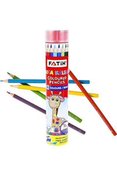 Fatih أنبوب معدني 12 قلم طلاء جاف 12 لون طلاء جاف بالحجم الكامل